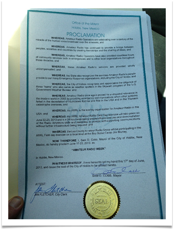 City of Hobbs Proclamation